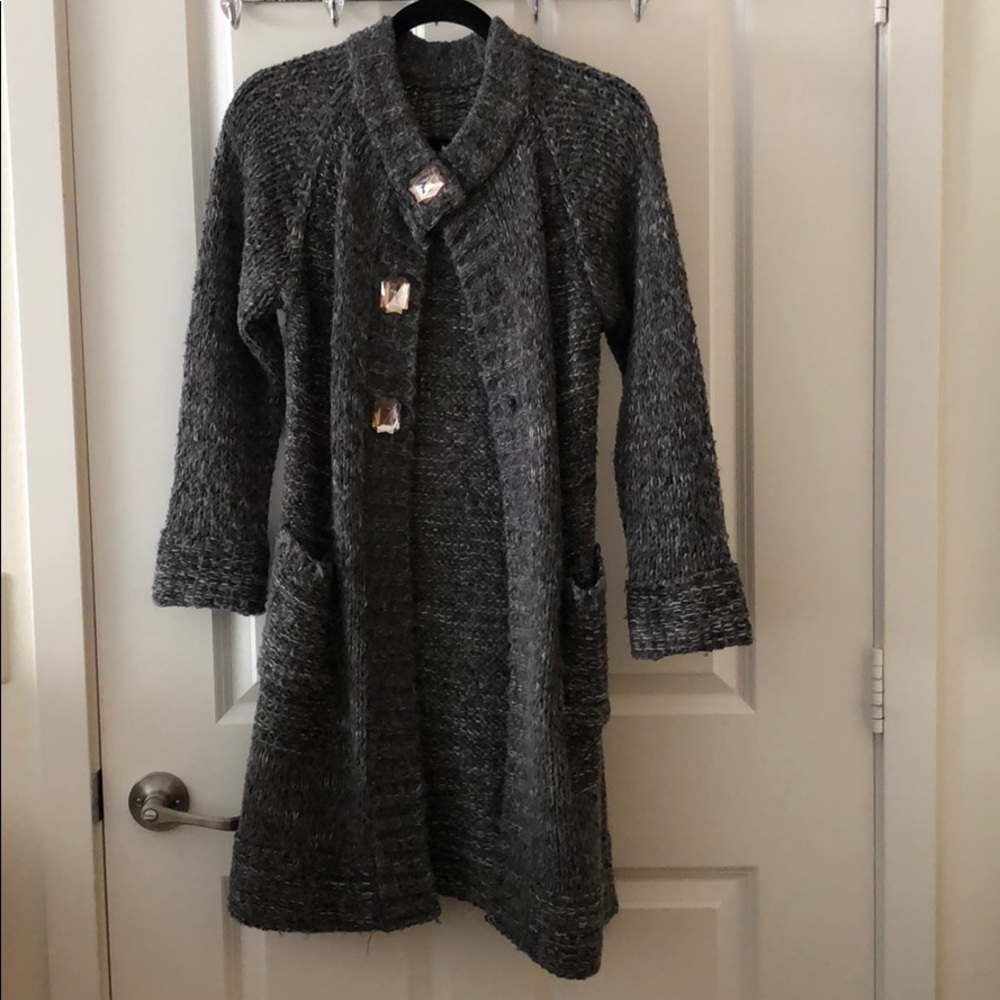 Knit sweater coat
